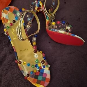 Christian Louboutin Multicolor Beaded Heels